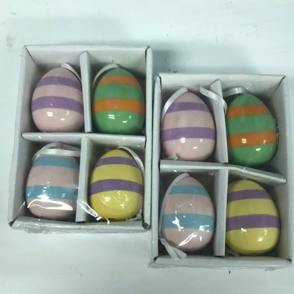 8‎ wooden Easter eggs 2.5” egg ornaments